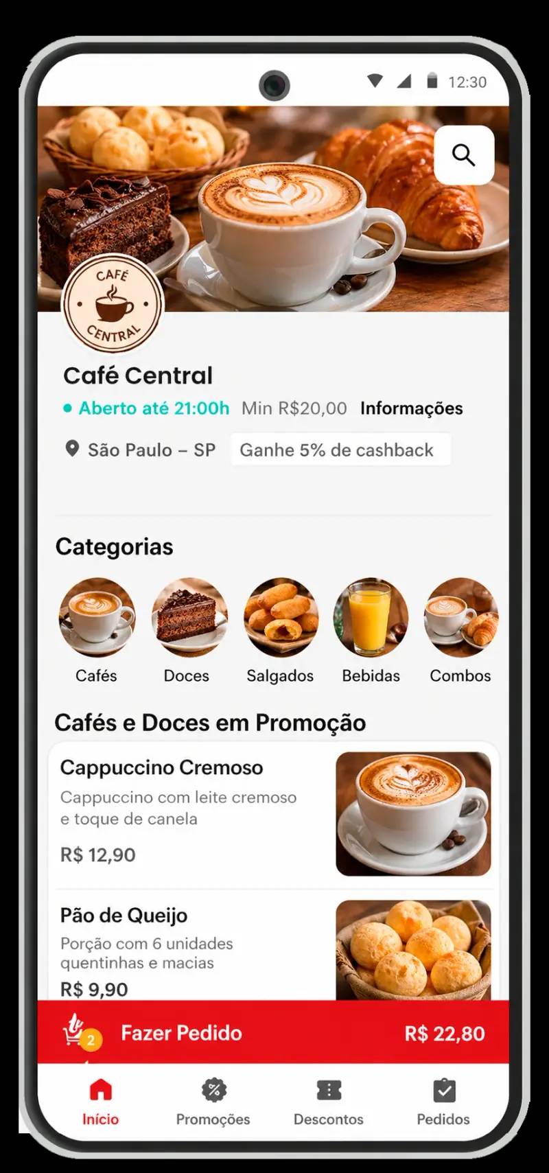 Takeat no app de delivery para cafeteria